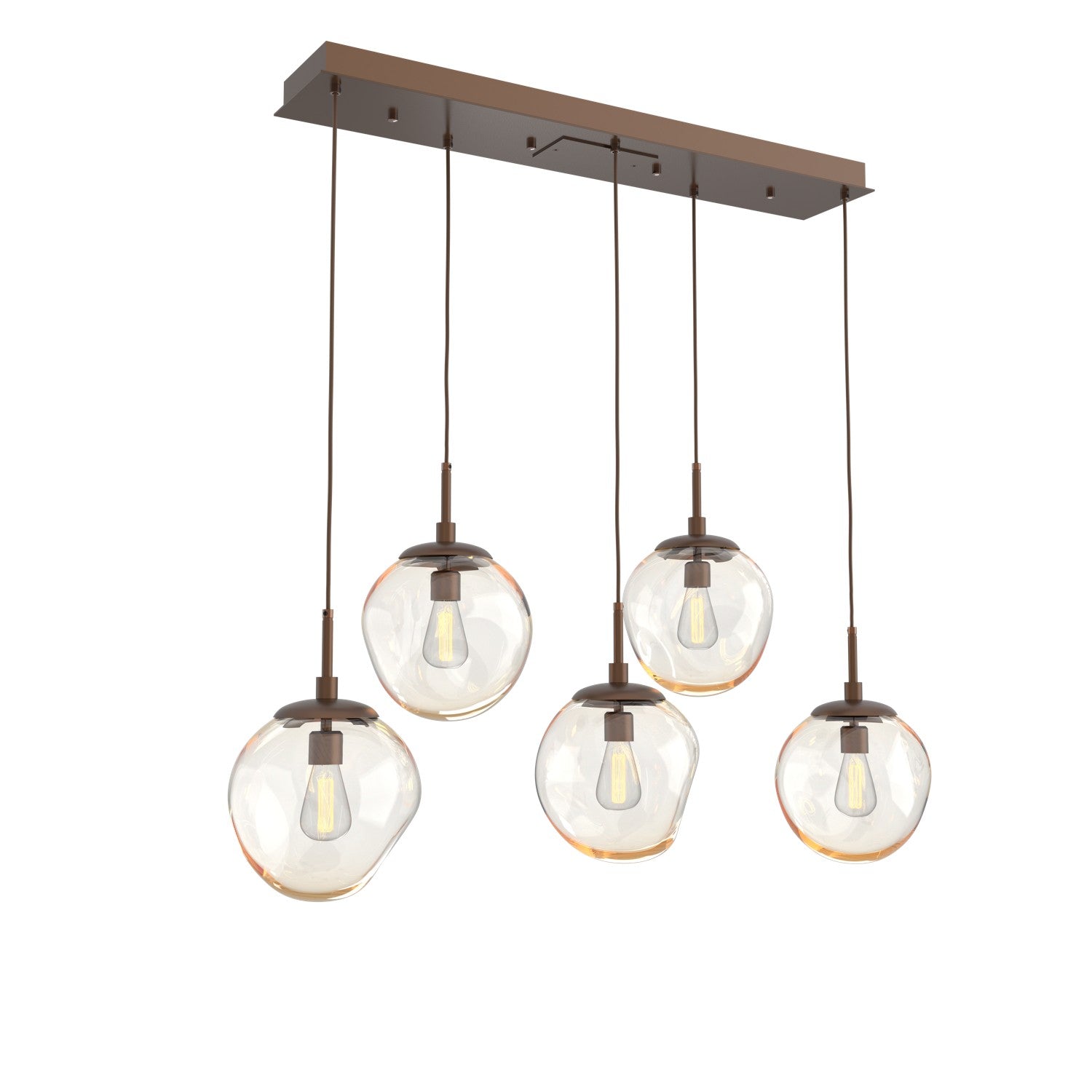 Hammerton Studio - PLB0062-05-BB-A-C01-E2 - Five Light Pendant - Aster - Burnished Bronze