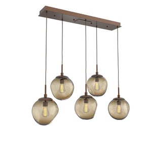 Hammerton Studio - PLB0062-05-BB-B-C01-E2 - Five Light Pendant - Aster - Burnished Bronze