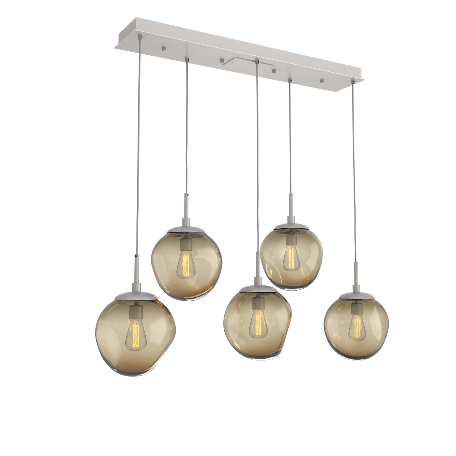 Hammerton Studio - PLB0062-05-BS-B-C01-E2 - Five Light Pendant - Aster - Beige Silver