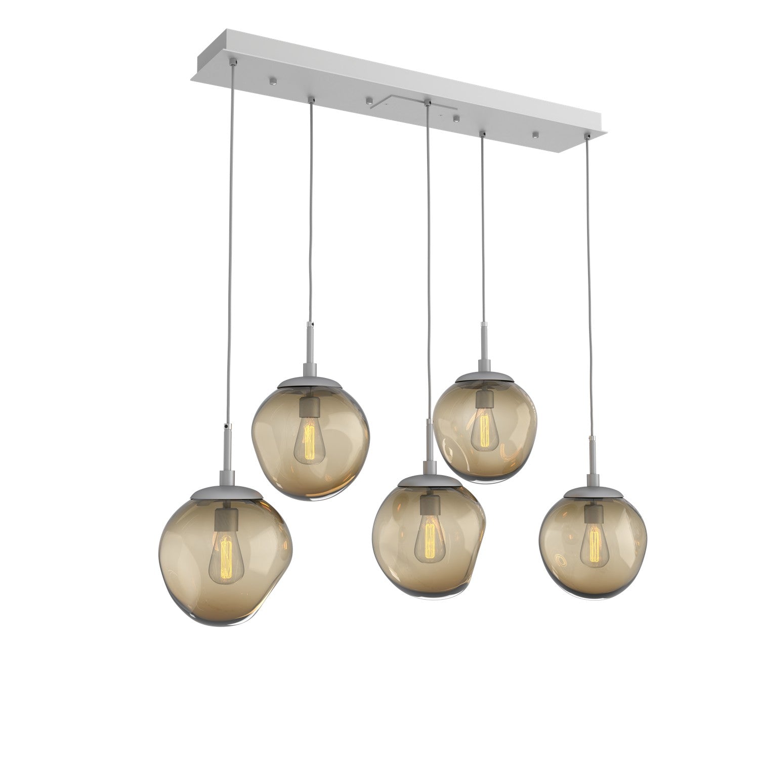 Hammerton Studio - PLB0062-05-CS-B-C01-E2 - Five Light Pendant - Aster - Classic Silver