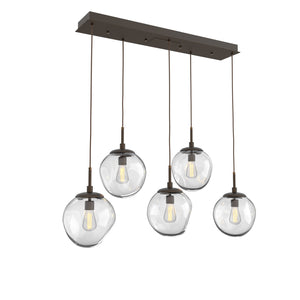 Hammerton Studio - PLB0062-05-FB-C-C01-E2 - Five Light Pendant - Aster - Flat Bronze