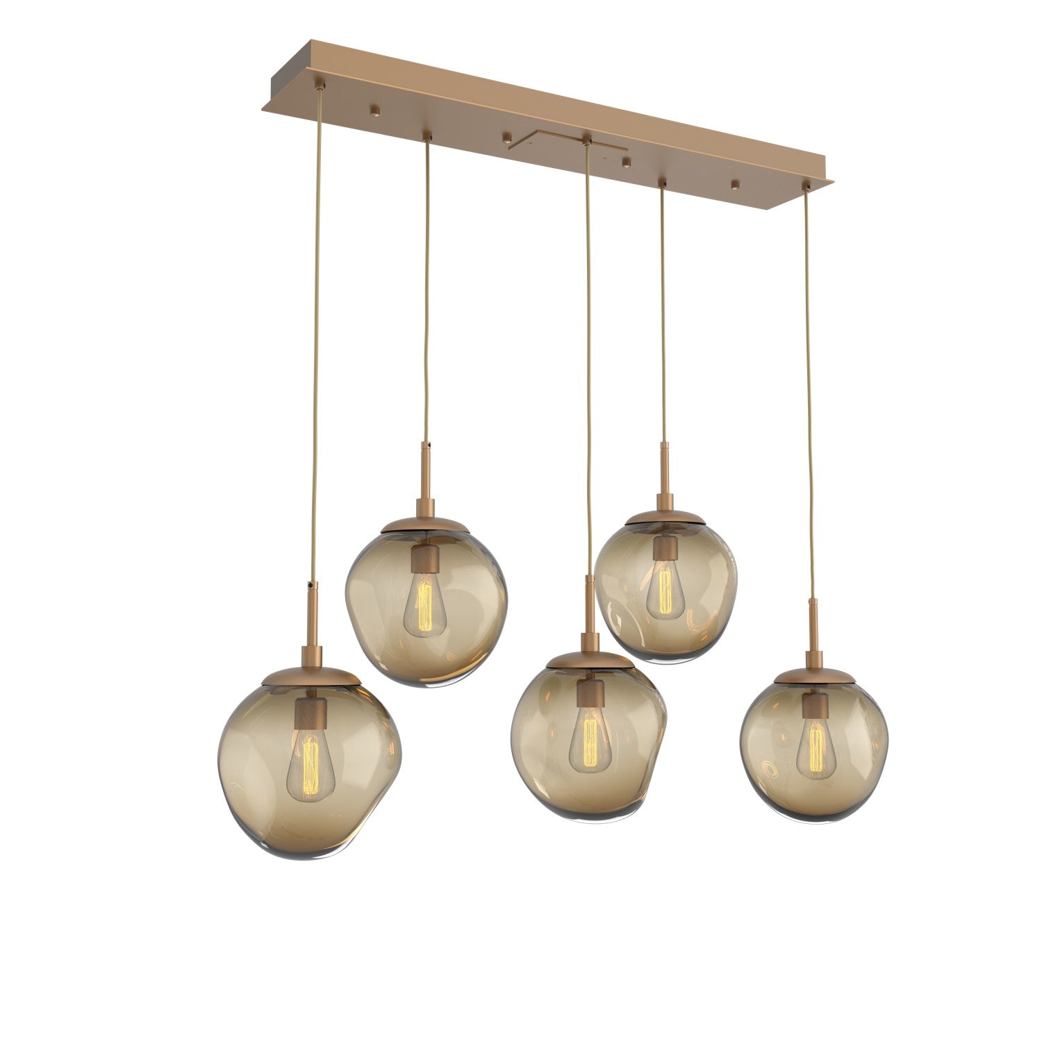 Hammerton Studio - PLB0062-05-NB-B-C01-E2 - Five Light Pendant - Aster - Novel Brass