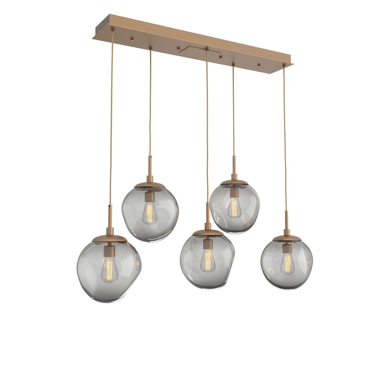 Hammerton Studio - PLB0062-05-NB-S-C01-E2 - Five Light Pendant - Aster - Novel Brass