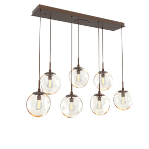 Hammerton Studio - PLB0062-07-BB-A-C01-E2 - Seven Light Pendant - Aster - Burnished Bronze