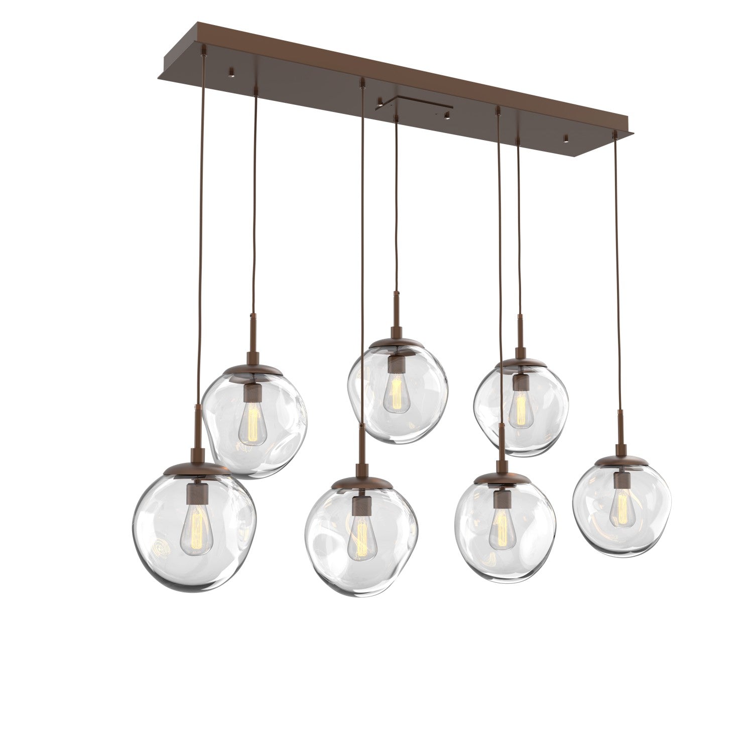 Hammerton Studio - PLB0062-07-BB-C-C01-E2 - Seven Light Pendant - Aster - Burnished Bronze