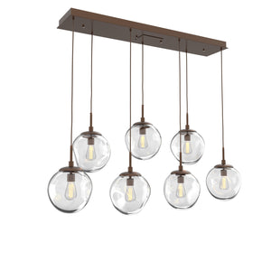 Hammerton Studio - PLB0062-07-BB-C-C01-E2 - Seven Light Pendant - Aster - Burnished Bronze