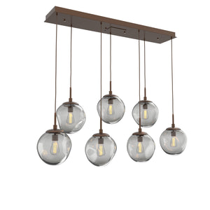 Hammerton Studio - PLB0062-07-BB-S-C01-E2 - Seven Light Pendant - Aster - Burnished Bronze