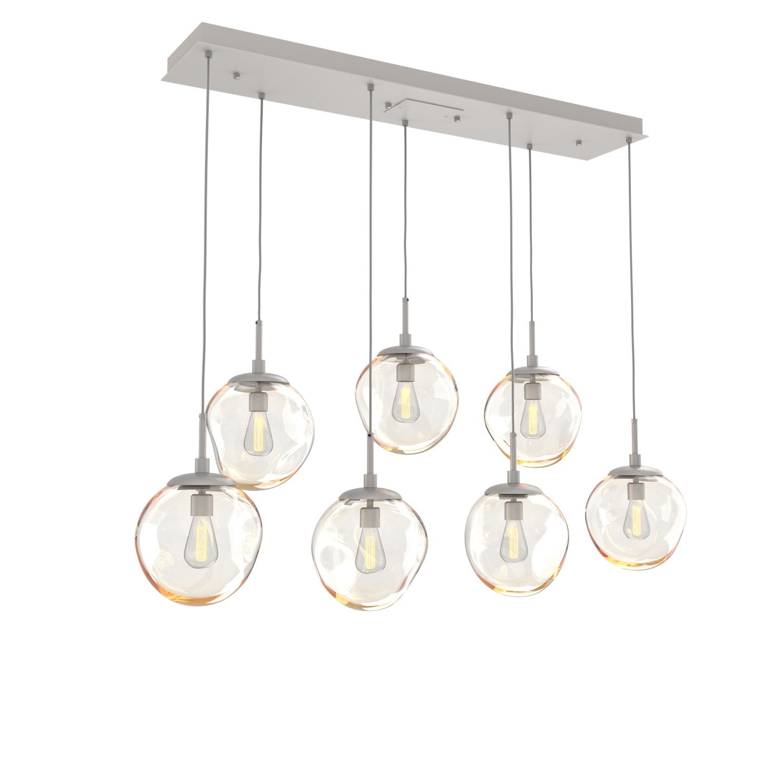 Hammerton Studio - PLB0062-07-BS-A-C01-E2 - Seven Light Pendant - Aster - Beige Silver