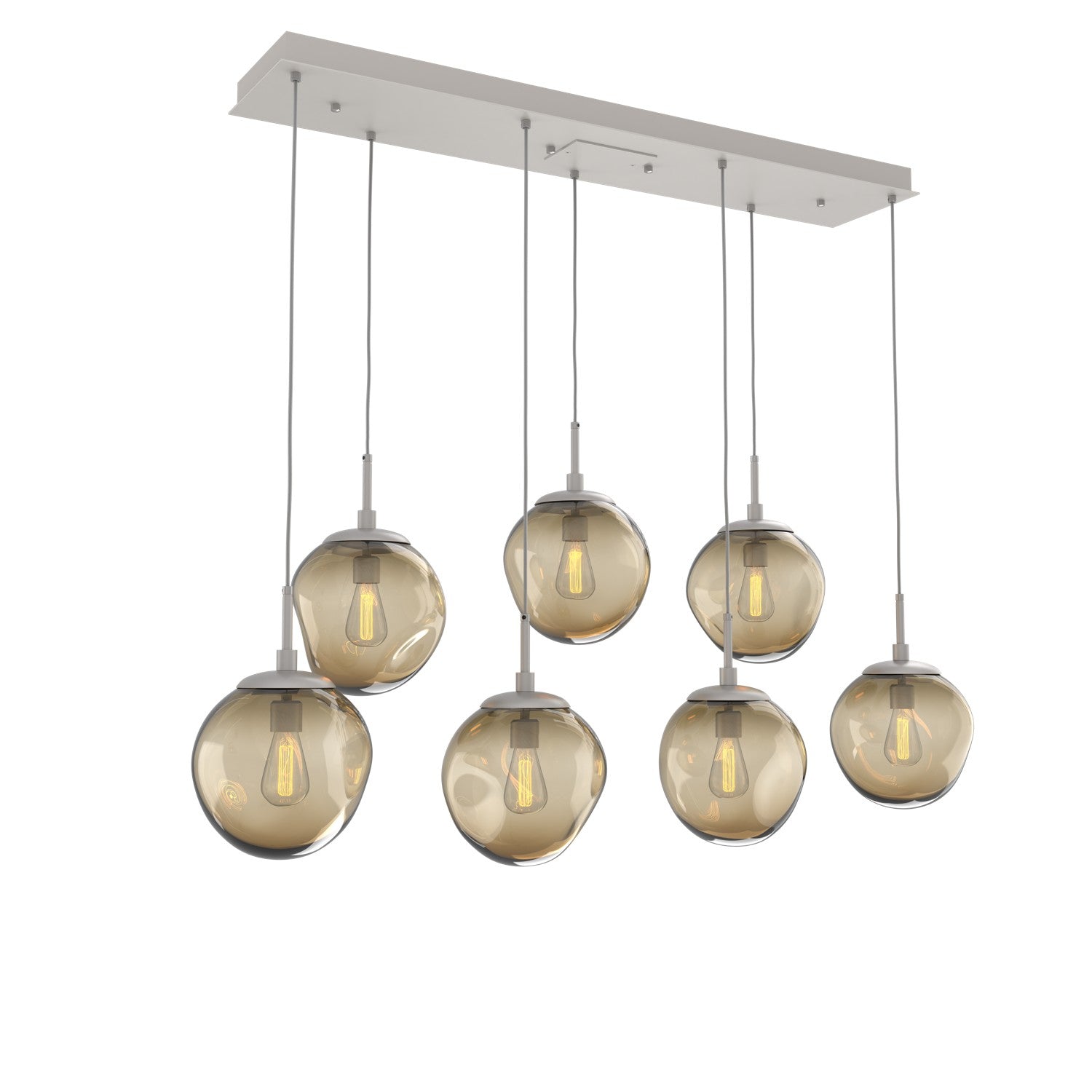 Hammerton Studio - PLB0062-07-BS-B-C01-E2 - Seven Light Pendant - Aster - Beige Silver