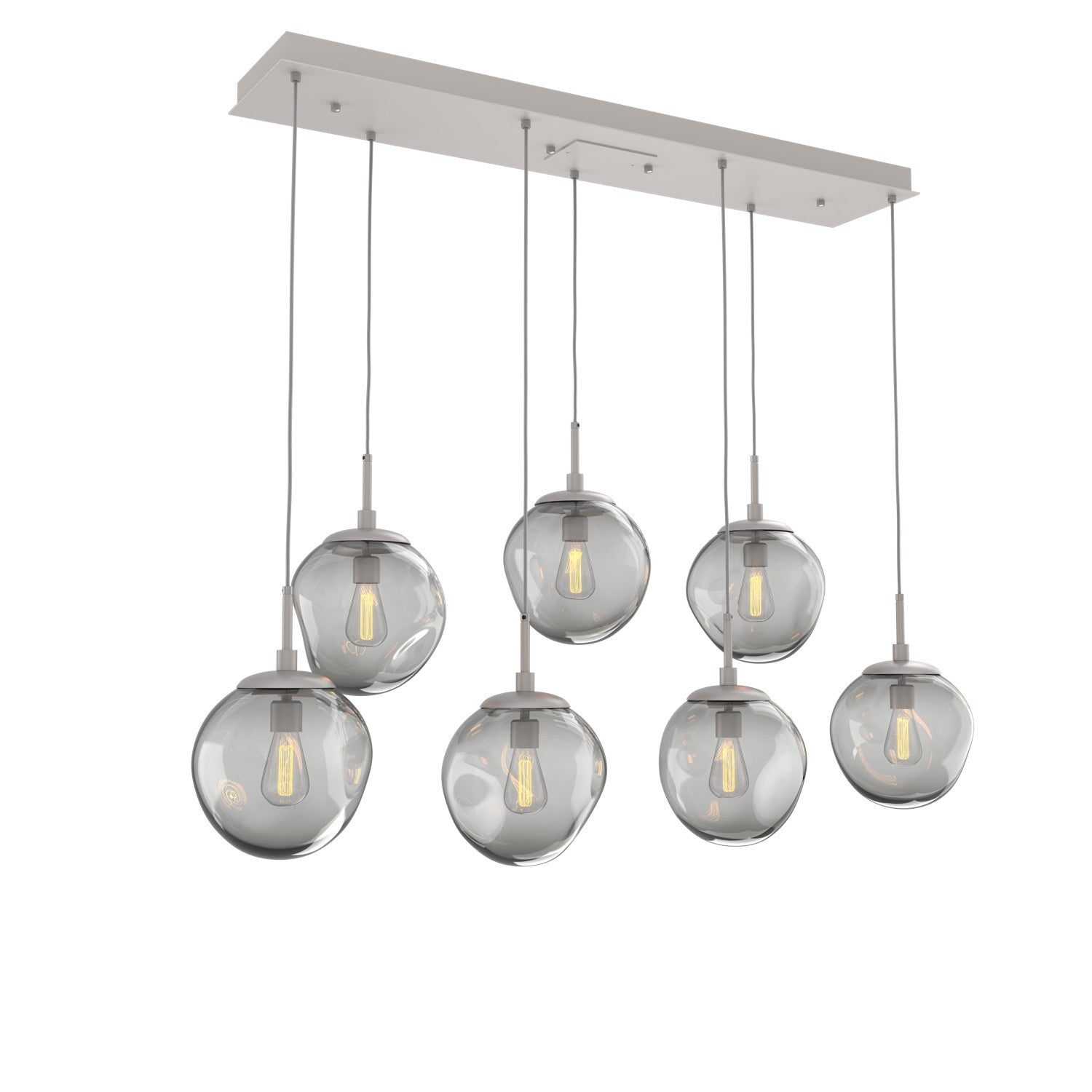 Hammerton Studio - PLB0062-07-BS-S-C01-E2 - Seven Light Pendant - Aster - Beige Silver