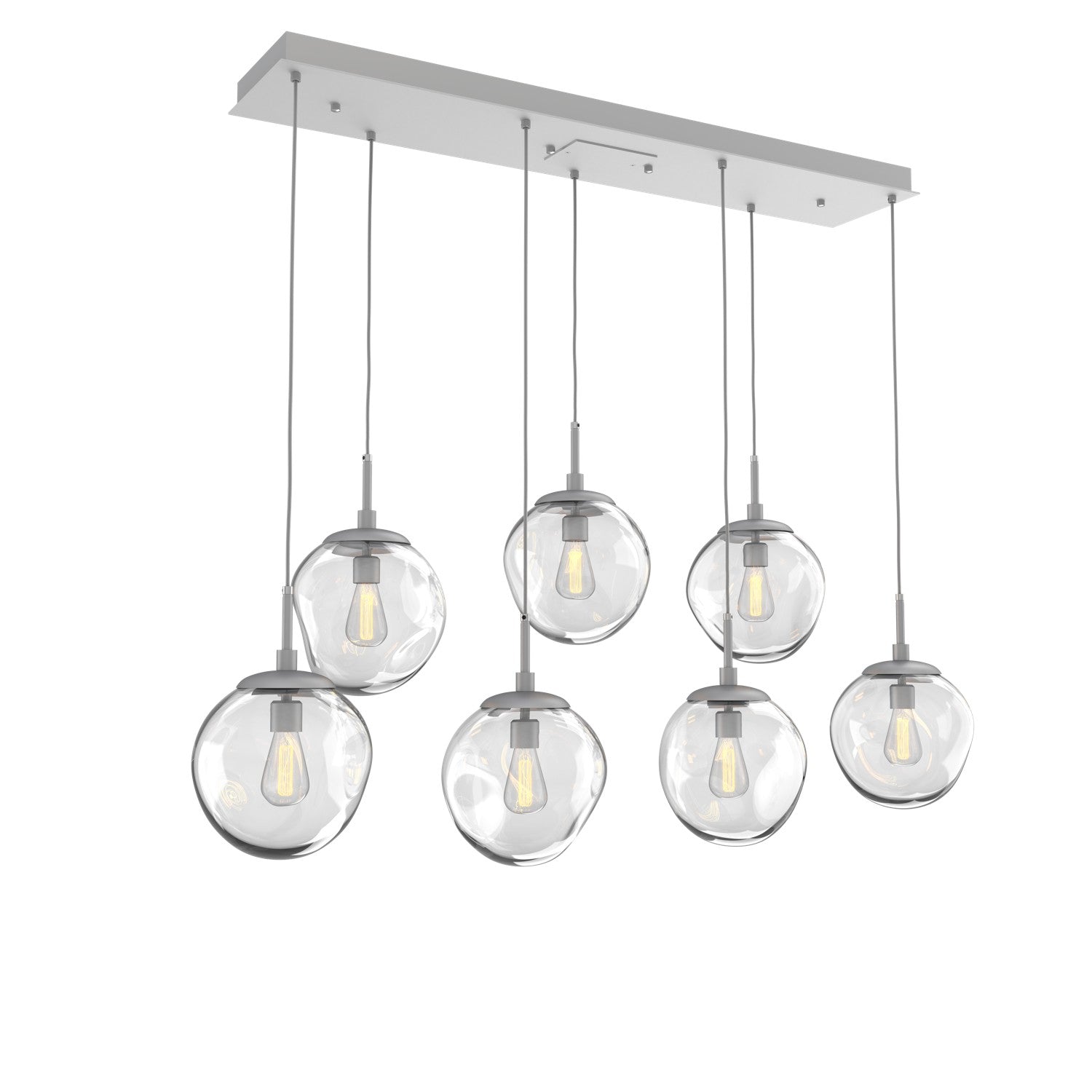 Hammerton Studio - PLB0062-07-CS-C-C01-E2 - Seven Light Pendant - Aster - Classic Silver