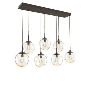 Hammerton Studio - PLB0062-07-FB-A-C01-E2 - Seven Light Pendant - Aster - Flat Bronze