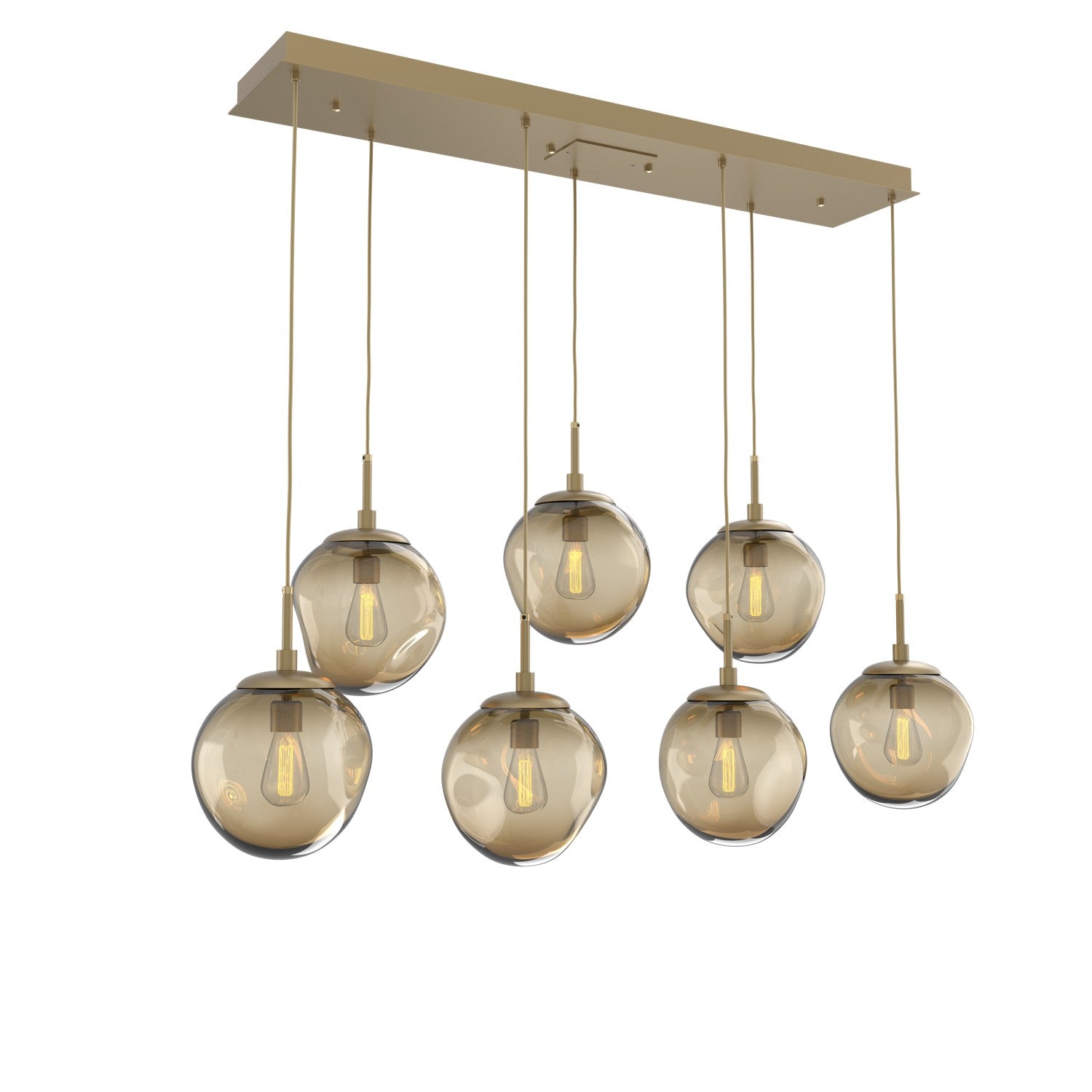 Hammerton Studio - PLB0062-07-GB-B-C01-E2 - Seven Light Pendant - Aster - Gilded Brass