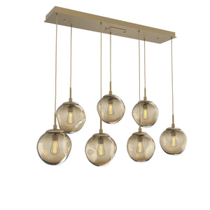 Hammerton Studio - PLB0062-07-GB-B-C01-E2 - Seven Light Pendant - Aster - Gilded Brass