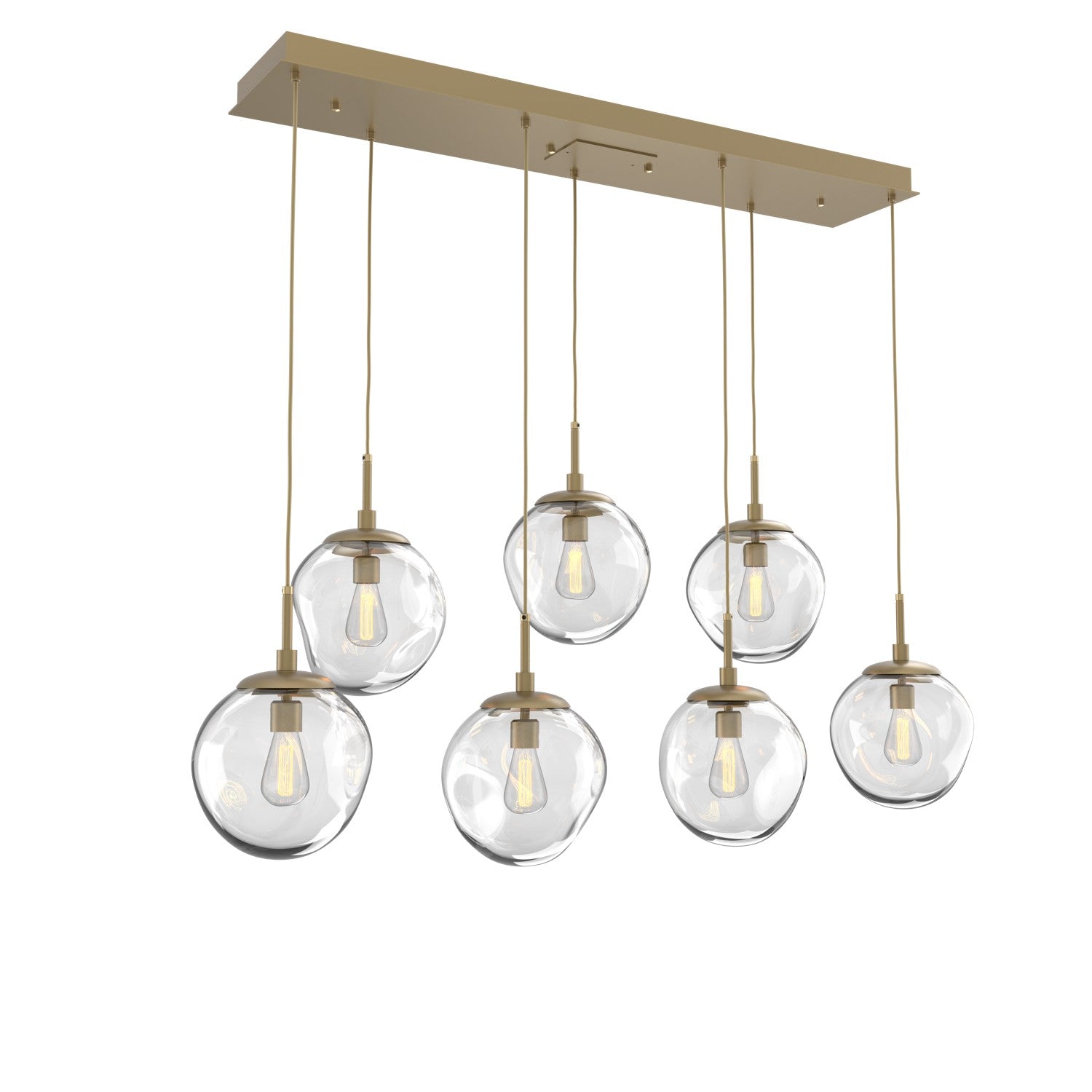 Hammerton Studio - PLB0062-07-GB-C-C01-E2 - Seven Light Pendant - Aster - Gilded Brass