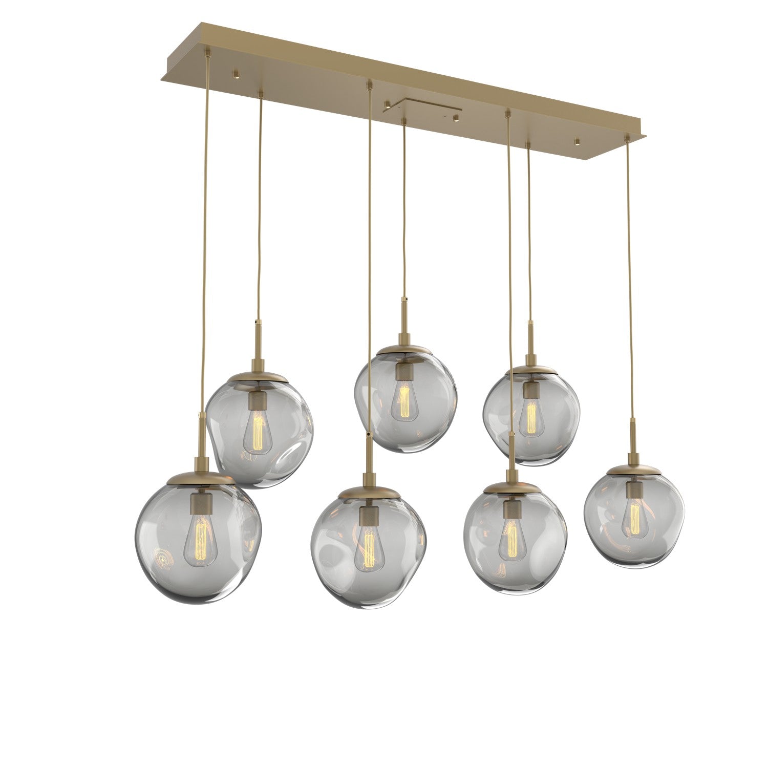 Hammerton Studio - PLB0062-07-GB-S-C01-E2 - Seven Light Pendant - Aster - Gilded Brass
