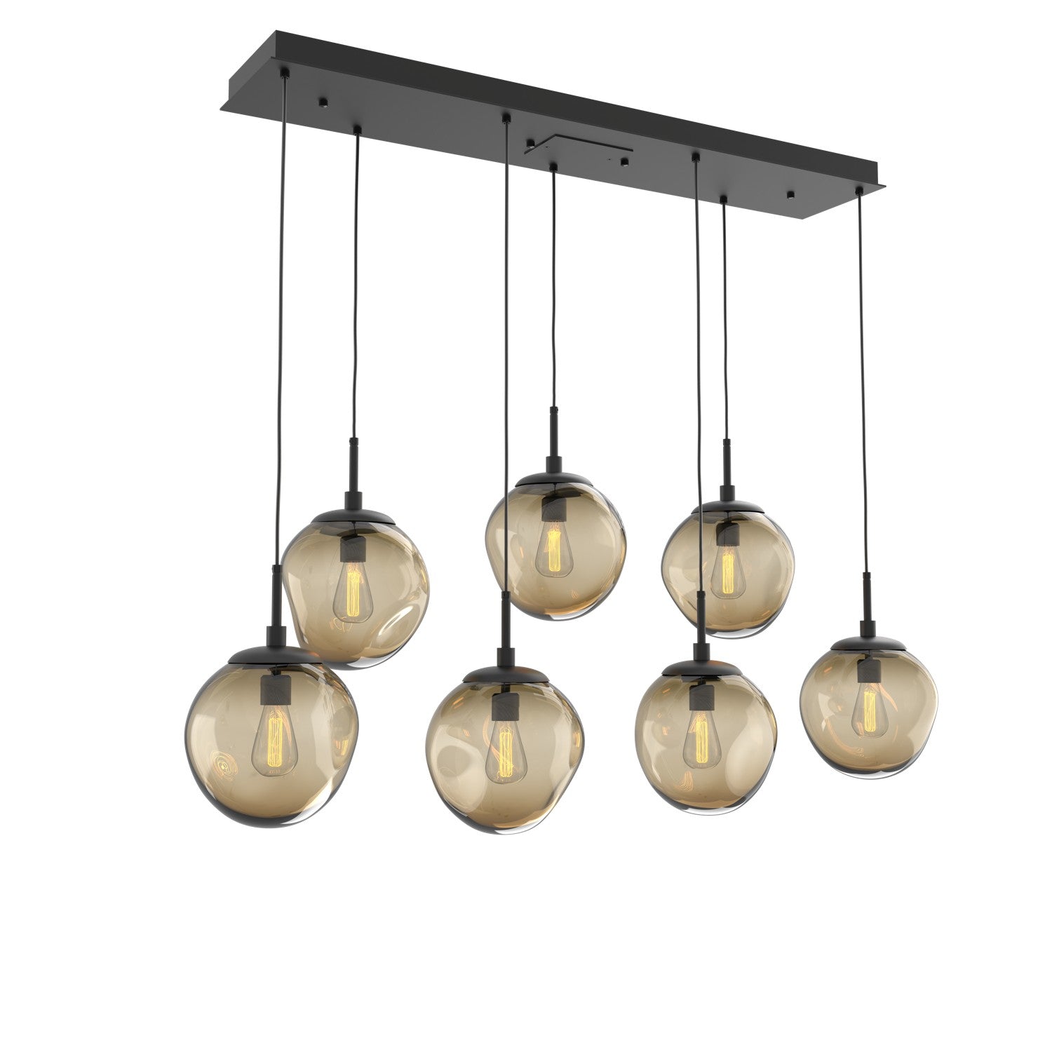 Hammerton Studio - PLB0062-07-MB-B-C01-E2 - Seven Light Pendant - Aster - Matte Black