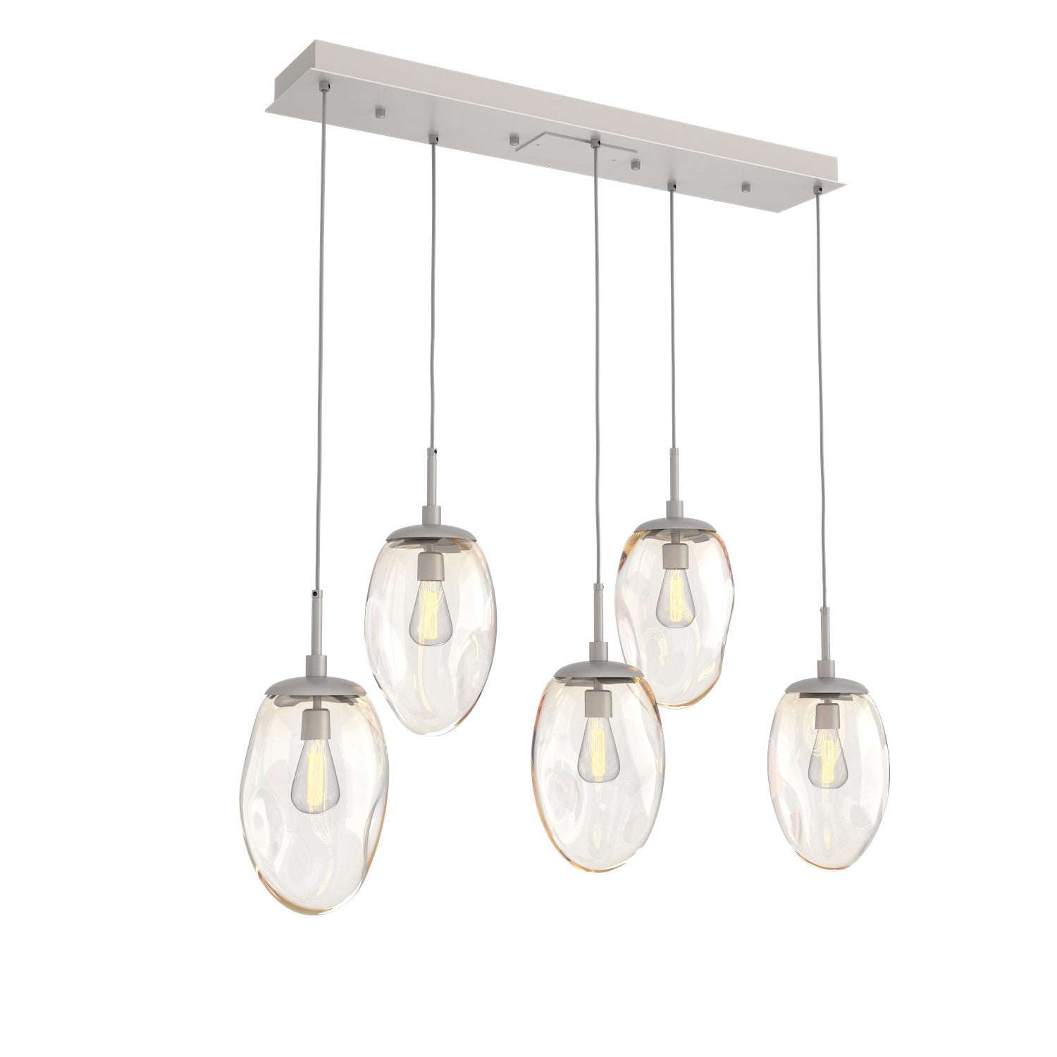 Hammerton Studio - PLB0063-05-BS-A-C01-E2 - Five Light Pendant - Meteo - Beige Silver
