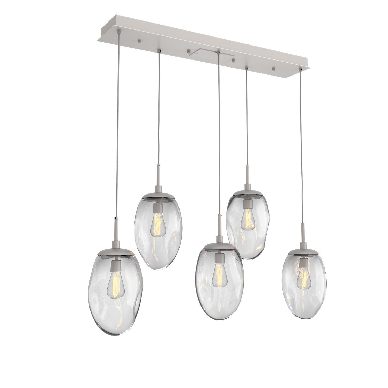 Hammerton Studio - PLB0063-05-BS-C-C01-E2 - Five Light Pendant - Meteo - Beige Silver