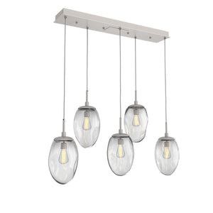 Hammerton Studio - PLB0063-05-BS-C-C01-E2 - Five Light Pendant - Meteo - Beige Silver
