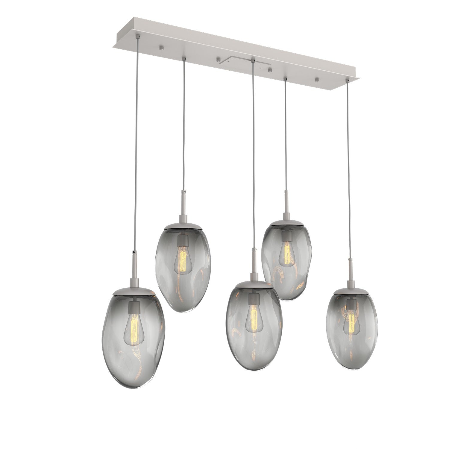Hammerton Studio - PLB0063-05-BS-S-C01-E2 - Five Light Pendant - Meteo - Beige Silver