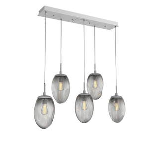 Hammerton Studio - PLB0063-05-CS-S-C01-E2 - Five Light Pendant - Meteo - Classic Silver