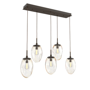 Hammerton Studio - PLB0063-05-FB-A-C01-E2 - Five Light Pendant - Meteo - Flat Bronze