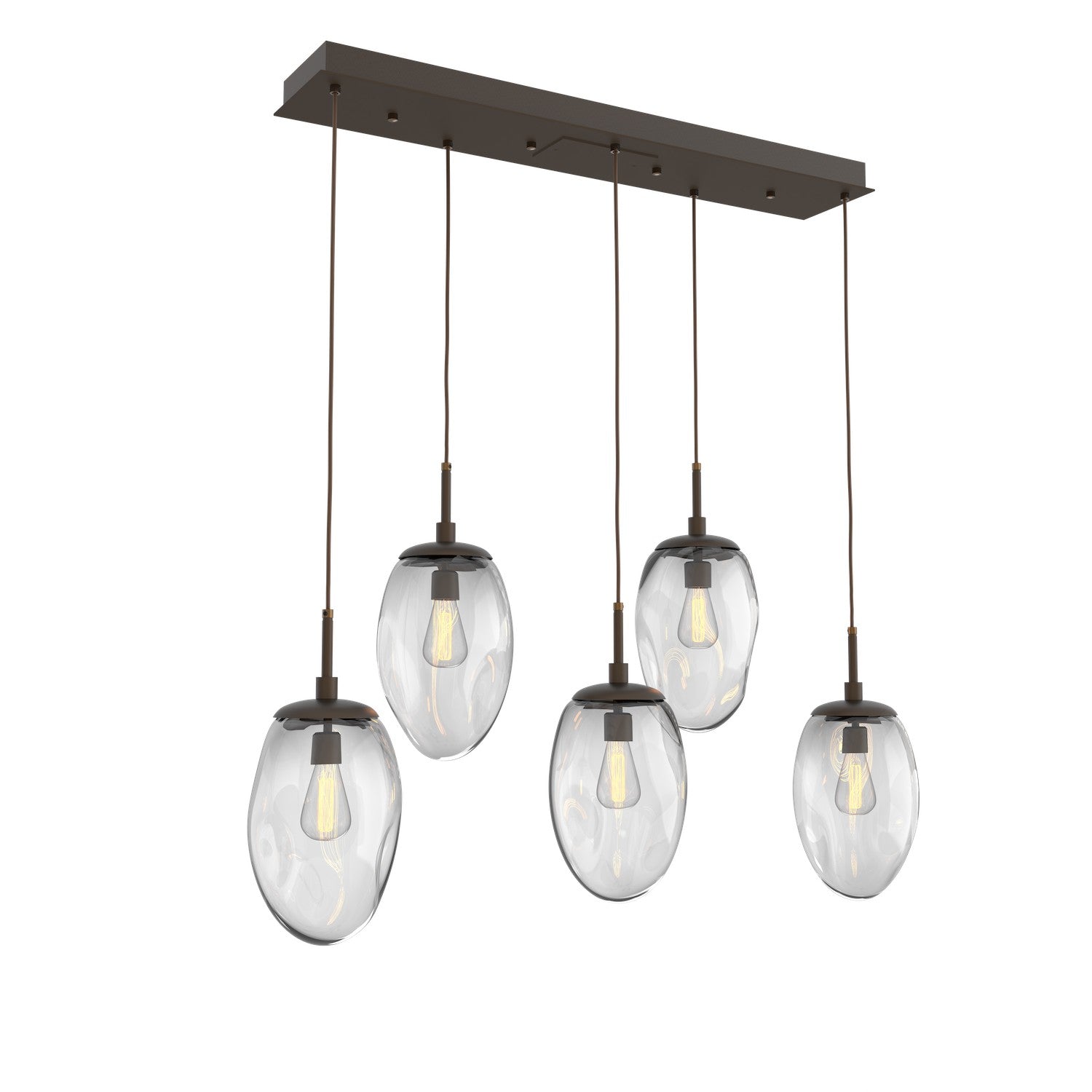 Hammerton Studio - PLB0063-05-FB-C-C01-E2 - Five Light Pendant - Meteo - Flat Bronze