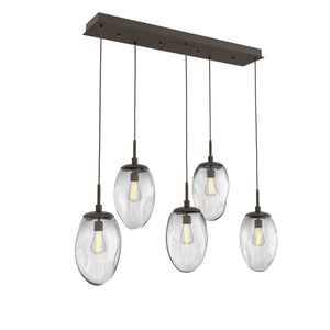 Hammerton Studio - PLB0063-05-FB-C-C01-E2 - Five Light Pendant - Meteo - Flat Bronze
