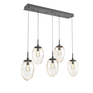 Hammerton Studio - PLB0063-05-GP-A-C01-E2 - Five Light Pendant - Meteo - Graphite
