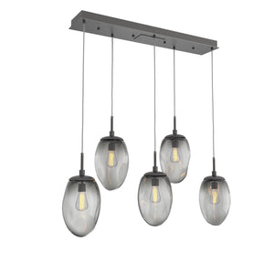Hammerton Studio - PLB0063-05-GP-S-C01-E2 - Five Light Pendant - Meteo - Graphite