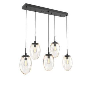 Hammerton Studio - PLB0063-05-MB-A-C01-E2 - Five Light Pendant - Meteo - Matte Black