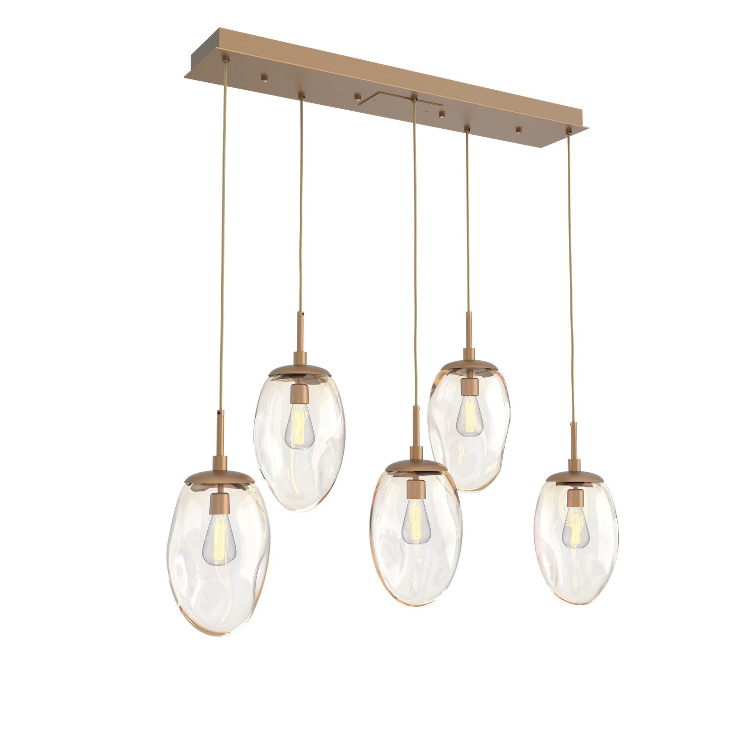 Hammerton Studio - PLB0063-05-NB-A-C01-E2 - Five Light Pendant - Meteo - Novel Brass