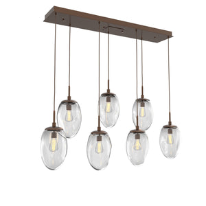 Hammerton Studio - PLB0063-07-BB-C-C01-E2 - Seven Light Pendant - Meteo - Burnished Bronze