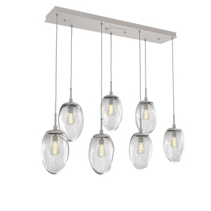Hammerton Studio - PLB0063-07-BS-C-C01-E2 - Seven Light Pendant - Meteo - Beige Silver