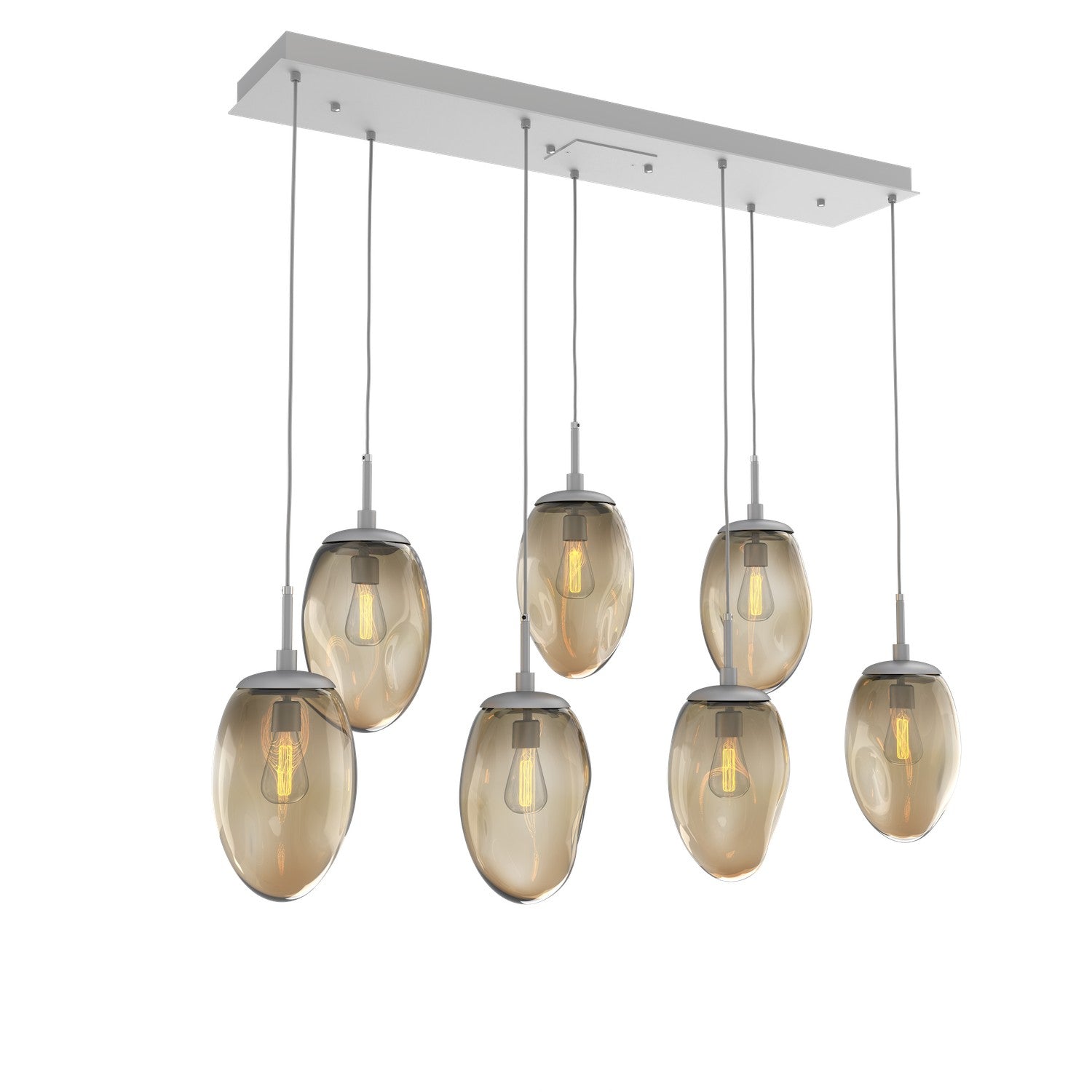 Hammerton Studio - PLB0063-07-CS-B-C01-E2 - Seven Light Pendant - Meteo - Classic Silver