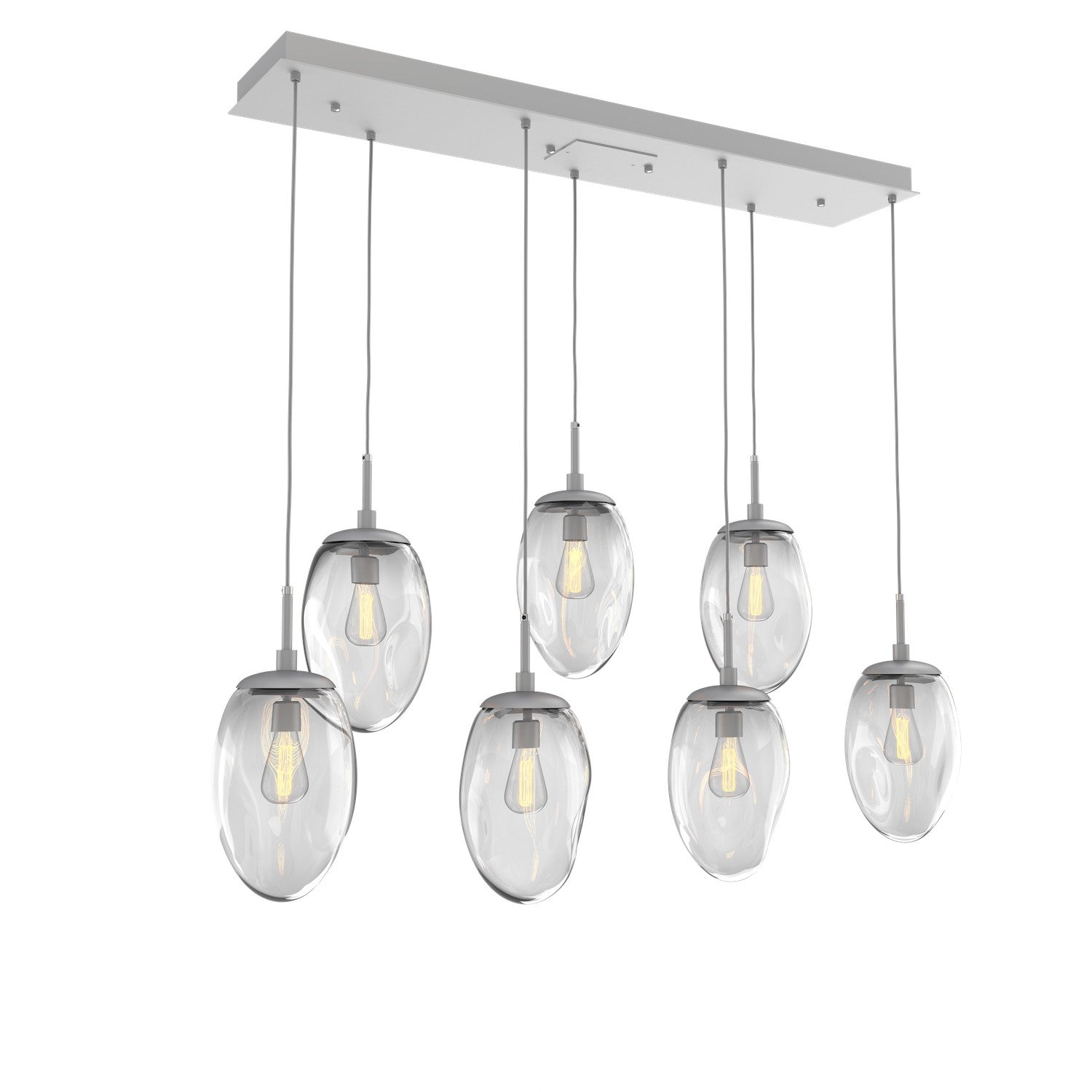 Hammerton Studio - PLB0063-07-CS-C-C01-E2 - Seven Light Pendant - Meteo - Classic Silver