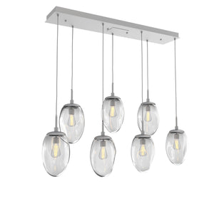 Hammerton Studio - PLB0063-07-CS-C-C01-E2 - Seven Light Pendant - Meteo - Classic Silver