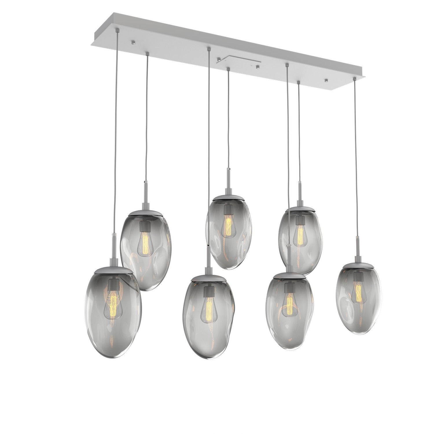 Hammerton Studio - PLB0063-07-CS-S-C01-E2 - Seven Light Pendant - Meteo - Classic Silver