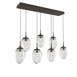 Hammerton Studio - PLB0063-07-FB-C-C01-E2 - Seven Light Pendant - Meteo - Flat Bronze