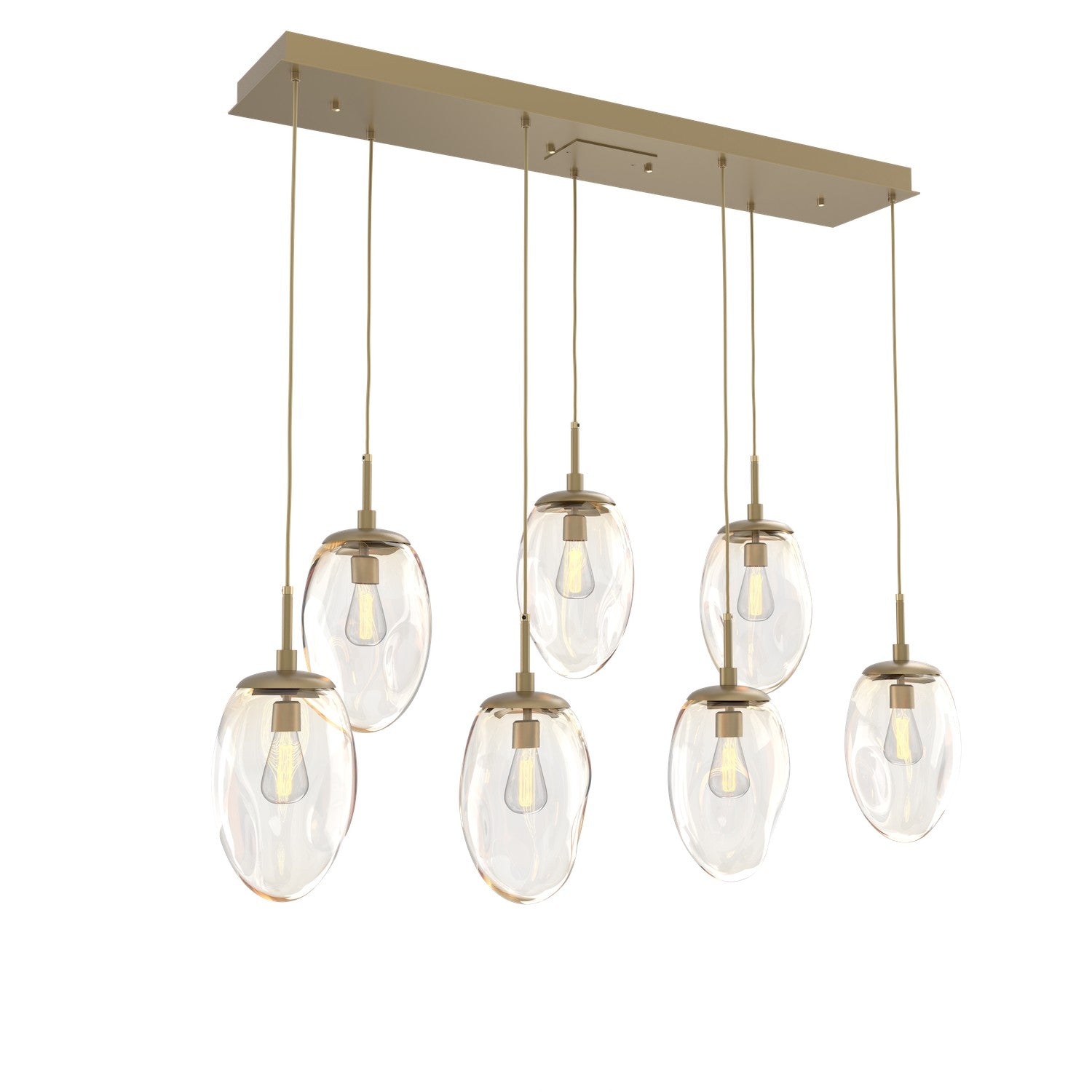 Hammerton Studio - PLB0063-07-GB-A-C01-E2 - Seven Light Pendant - Meteo - Gilded Brass