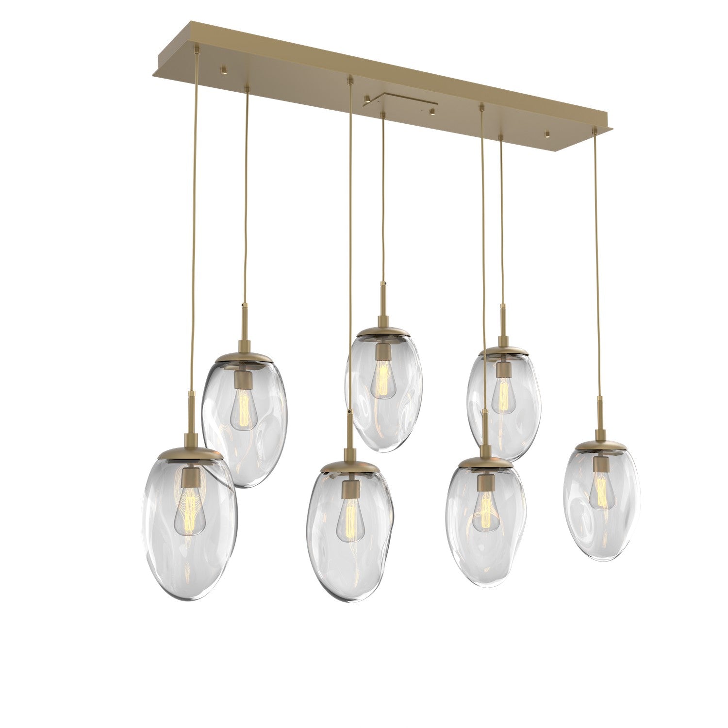 Hammerton Studio - PLB0063-07-GB-C-C01-E2 - Seven Light Pendant - Meteo - Gilded Brass