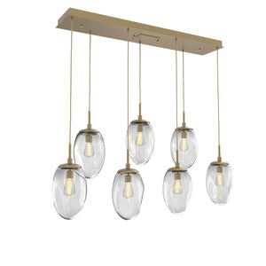 Hammerton Studio - PLB0063-07-GB-C-C01-E2 - Seven Light Pendant - Meteo - Gilded Brass