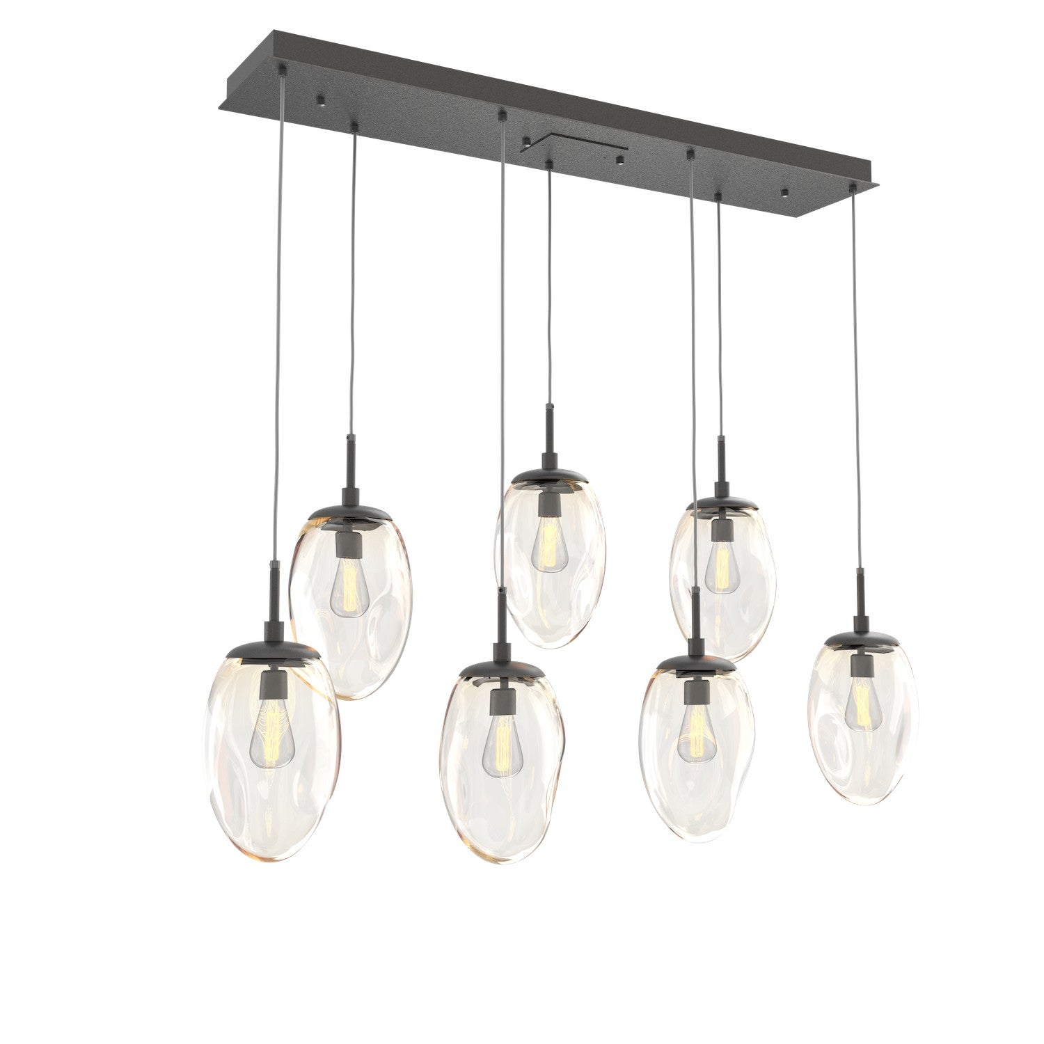 Hammerton Studio - PLB0063-07-GP-A-C01-E2 - Seven Light Pendant - Meteo - Graphite