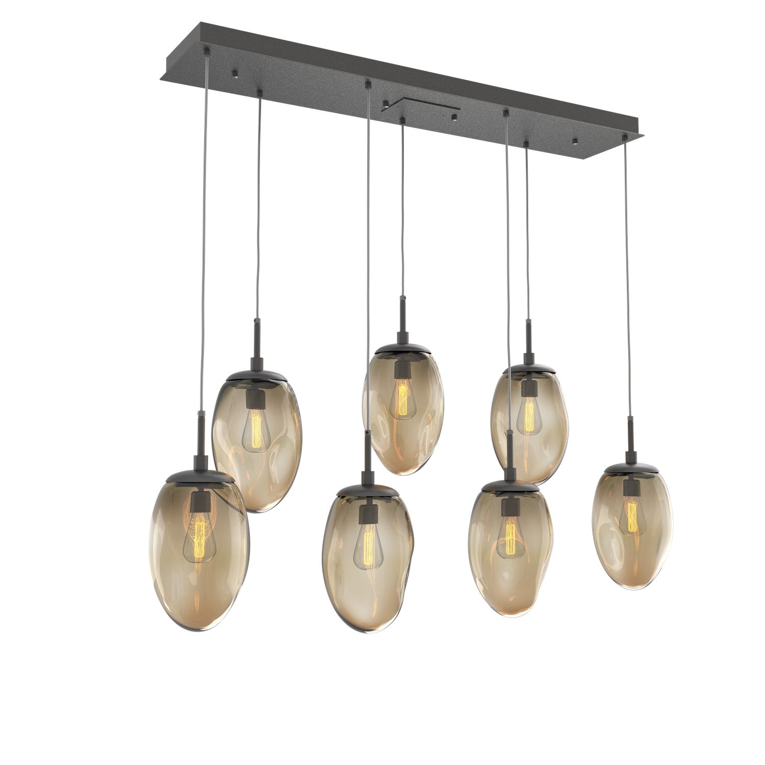 Hammerton Studio - PLB0063-07-GP-B-C01-E2 - Seven Light Pendant - Meteo - Graphite