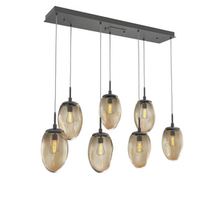 Hammerton Studio - PLB0063-07-GP-B-C01-E2 - Seven Light Pendant - Meteo - Graphite