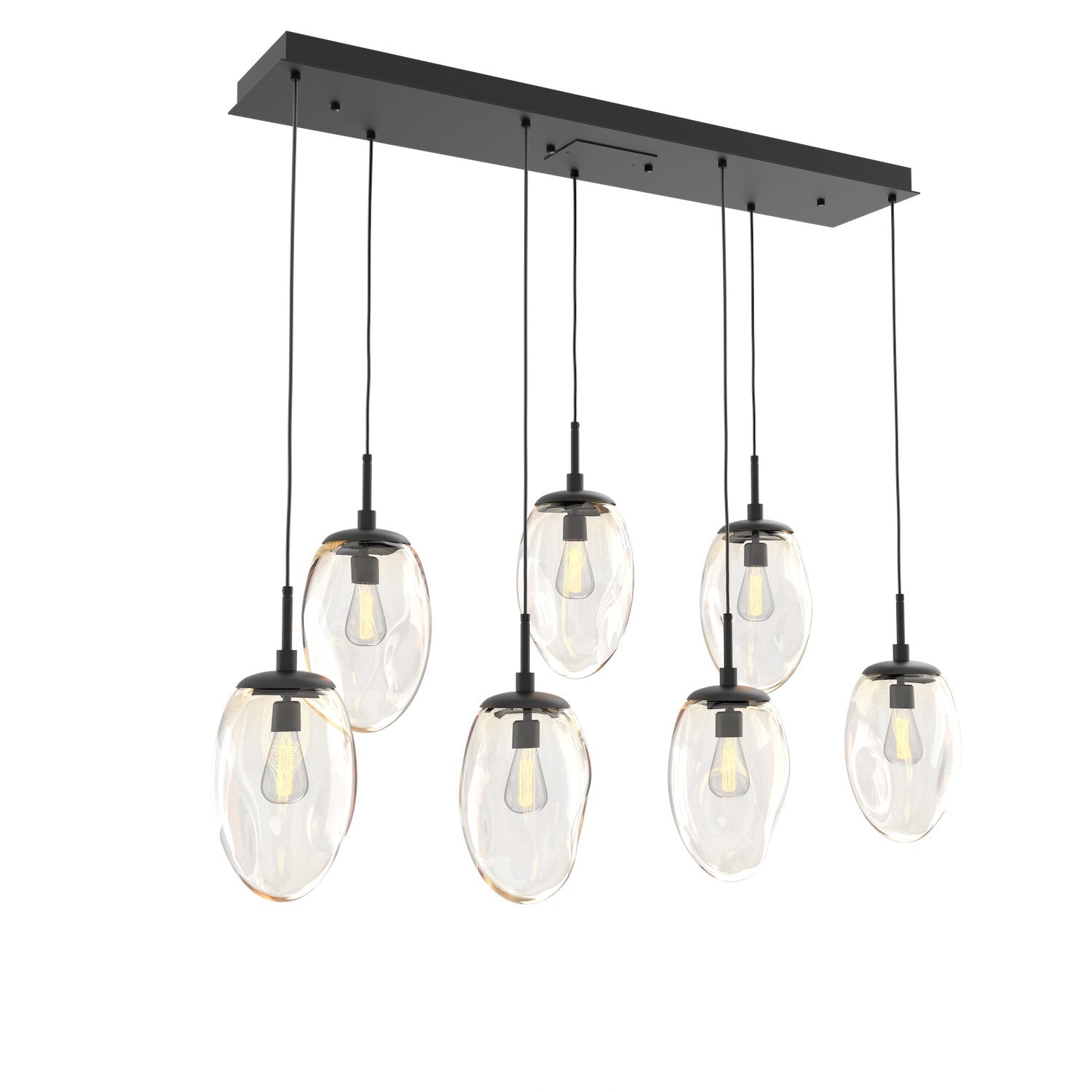 Hammerton Studio - PLB0063-07-MB-A-C01-E2 - Seven Light Pendant - Meteo - Matte Black