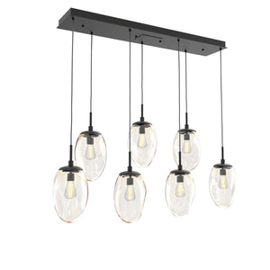 Hammerton Studio - PLB0063-07-MB-A-C01-E2 - Seven Light Pendant - Meteo - Matte Black