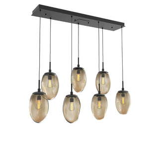 Hammerton Studio - PLB0063-07-MB-B-C01-E2 - Seven Light Pendant - Meteo - Matte Black