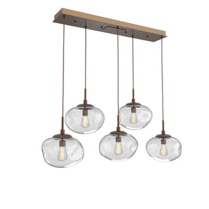Hammerton Studio - PLB0064-05-BB-C-C01-E2 - Five Light Pendant - Nebula - Burnished Bronze